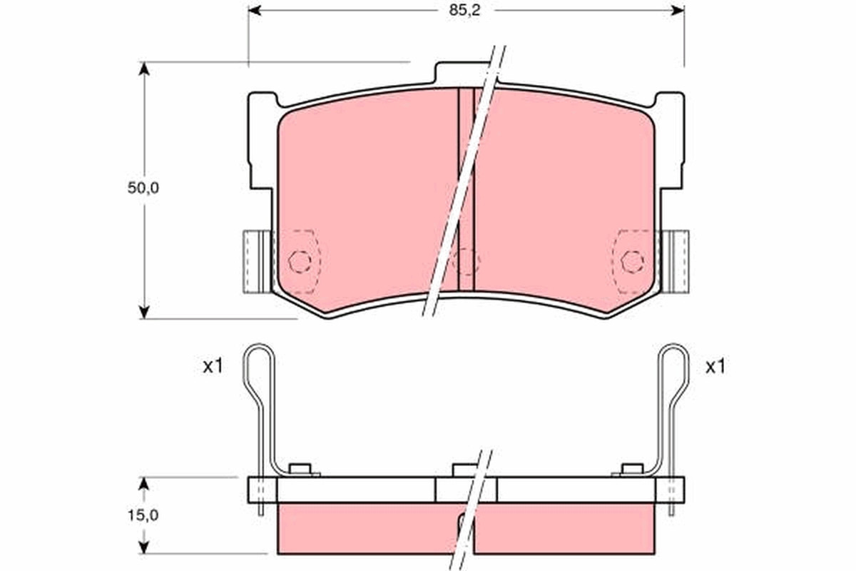 TRW Bremsbelagsatz, Scheibenbremse