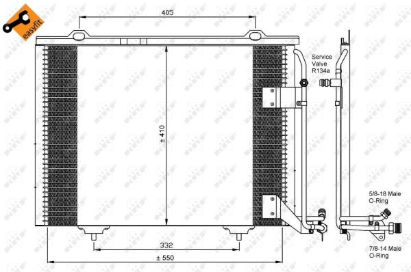 NRF Kondensator, Klimaanlage