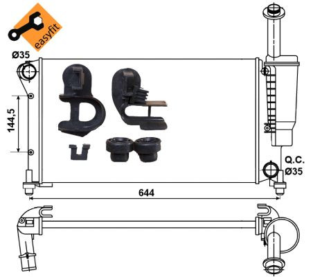 NRF Kühler, Motorkühlung