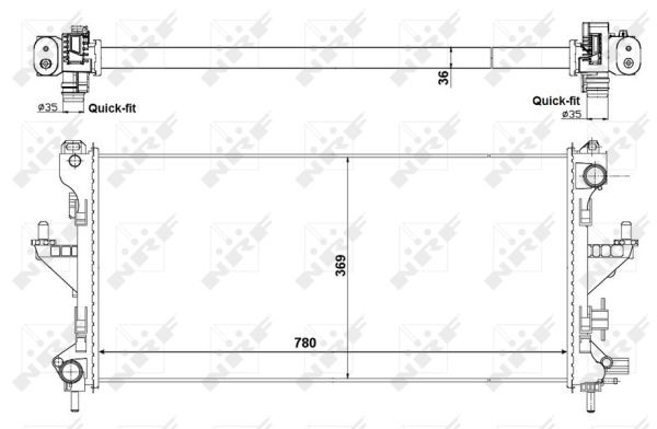 NRF Kühler, Motorkühlung