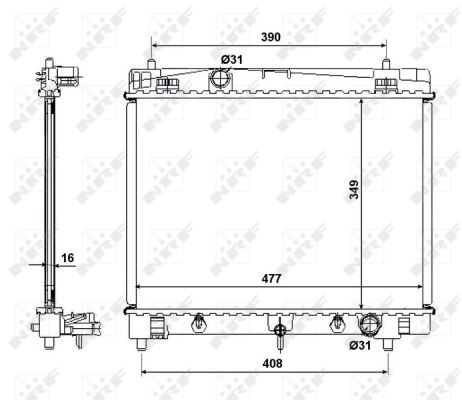 NRF Kühler, Motorkühlung