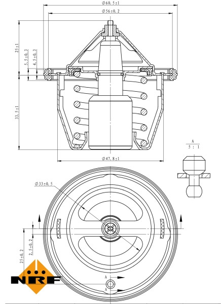 NRF Thermostat, Kühlmittel