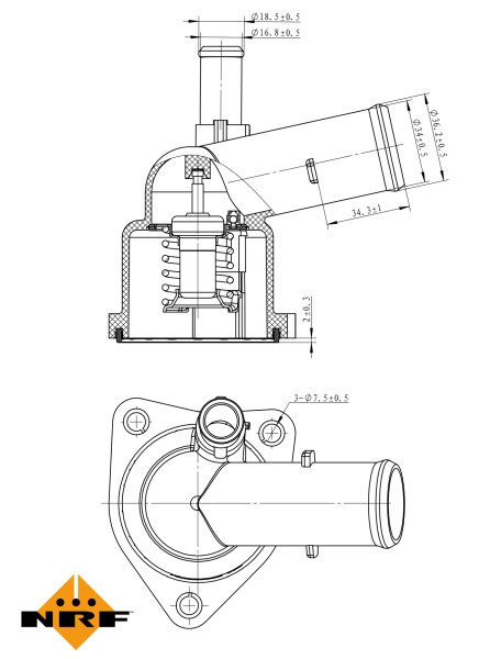 NRF Thermostat, Kühlmittel