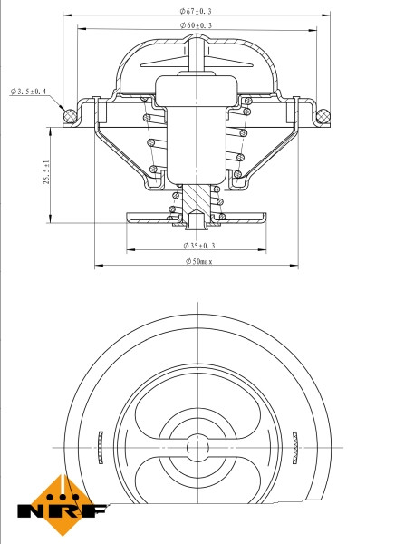 NRF Thermostat, Kühlmittel