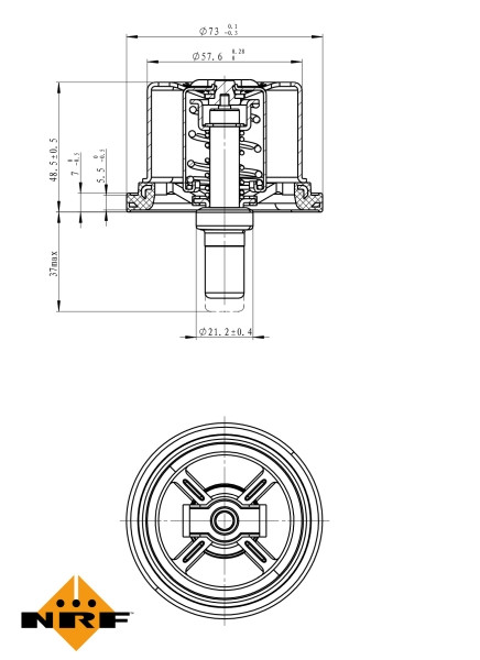 NRF Thermostat, Kühlmittel