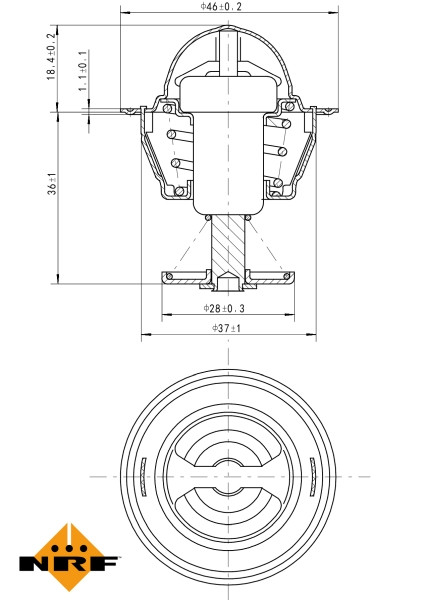 NRF Thermostat, Kühlmittel