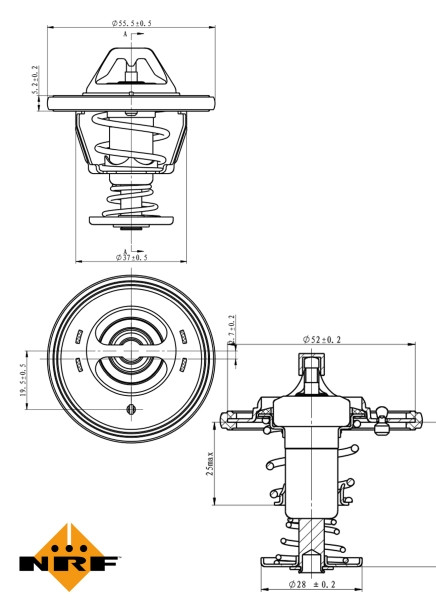 NRF Thermostat, Kühlmittel
