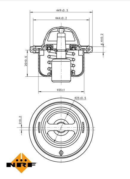 NRF Thermostat, Kühlmittel