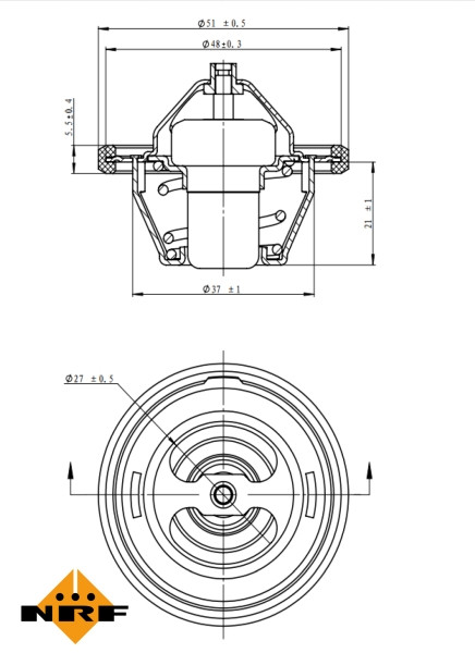 NRF Thermostat, Kühlmittel