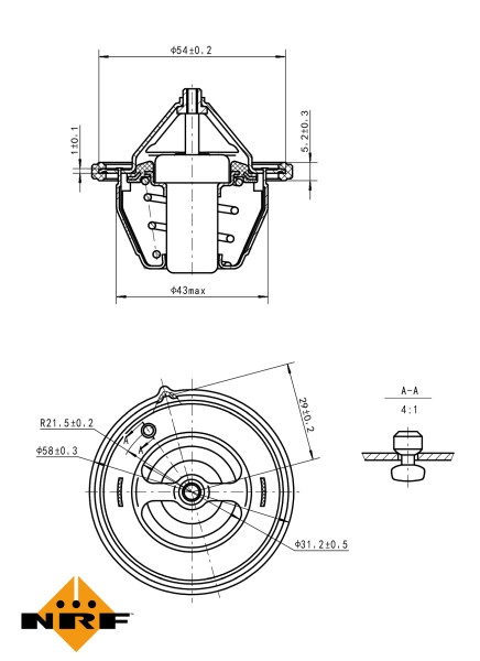 NRF Thermostat, Kühlmittel