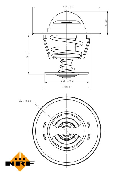 NRF Thermostat, Kühlmittel