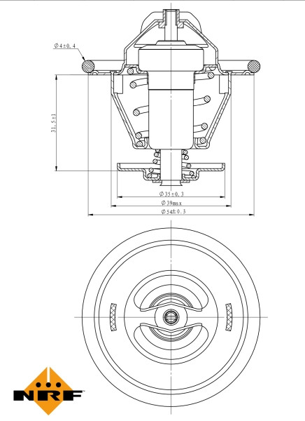 NRF Thermostat, Kühlmittel