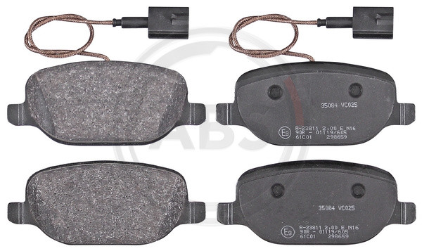 A.B.S. Bremsbelagsatz, Scheibenbremse