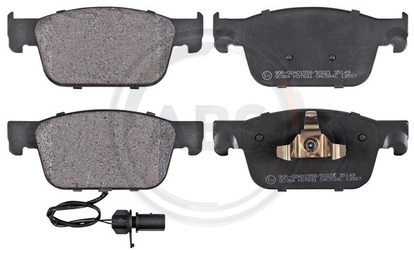 A.B.S. Bremsbelagsatz, Scheibenbremse