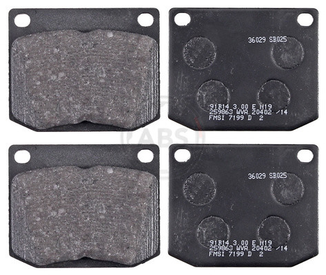 A.B.S. Bremsbelagsatz, Scheibenbremse