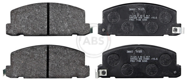 A.B.S. Bremsbelagsatz, Scheibenbremse