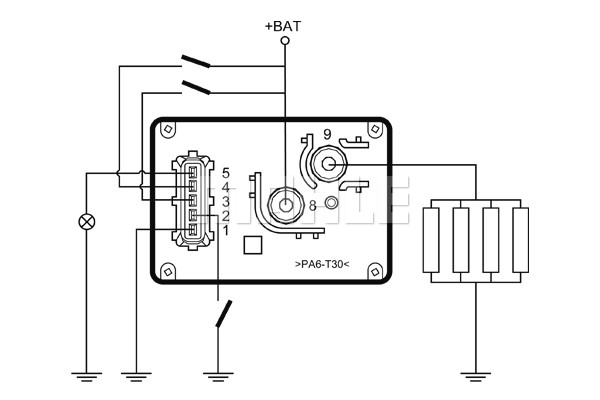 MAHLE Steuergerät, Glühzeit