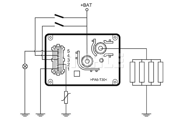 MAHLE Steuergerät, Glühzeit