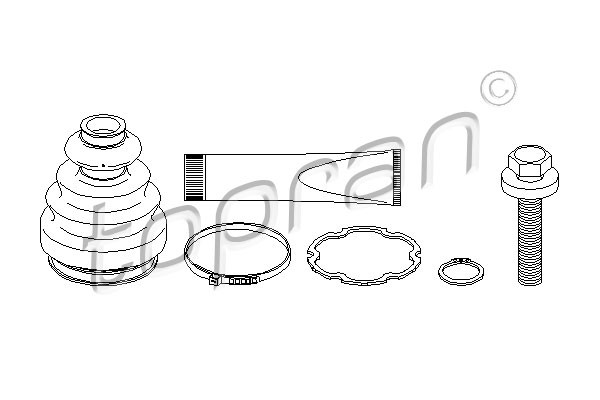 TOPRAN Faltenbalgsatz, Antriebswelle