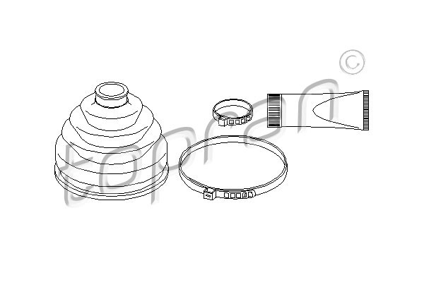 TOPRAN Faltenbalgsatz, Antriebswelle