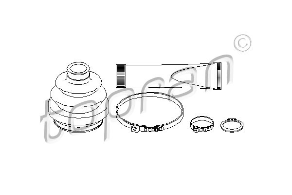 TOPRAN Faltenbalgsatz, Antriebswelle