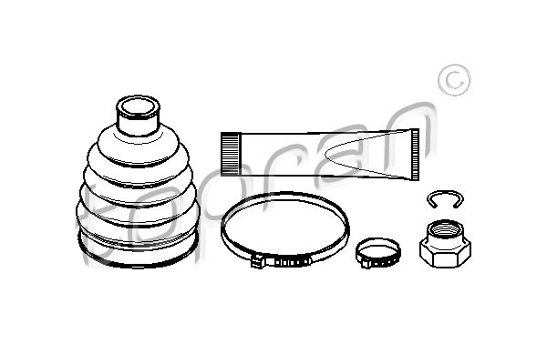 TOPRAN Faltenbalgsatz, Antriebswelle