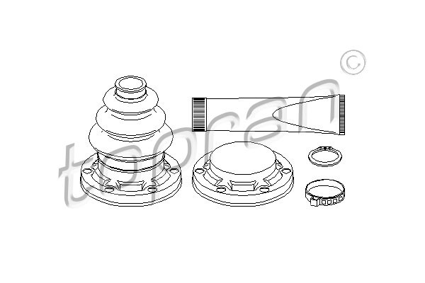 TOPRAN Faltenbalgsatz, Antriebswelle