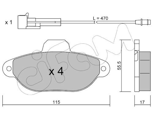 CIFAM Bremsbelagsatz, Scheibenbremse