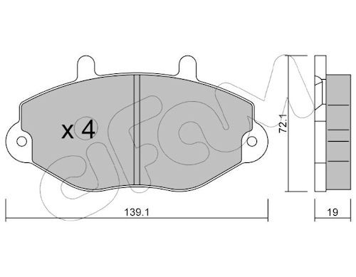 CIFAM Bremsbelagsatz, Scheibenbremse