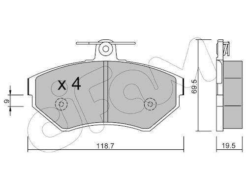 CIFAM Bremsbelagsatz, Scheibenbremse