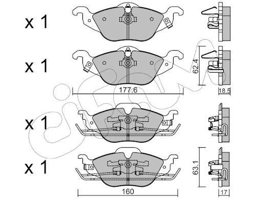CIFAM Bremsbelagsatz, Scheibenbremse
