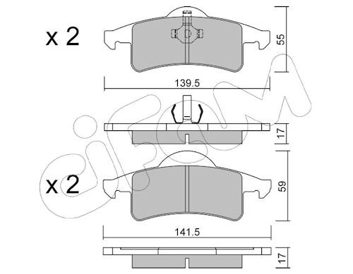 CIFAM Bremsbelagsatz, Scheibenbremse
