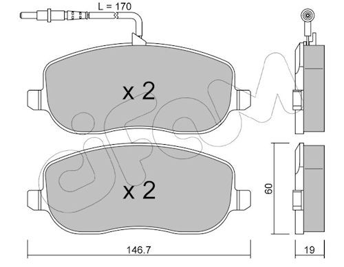 CIFAM Bremsbelagsatz, Scheibenbremse