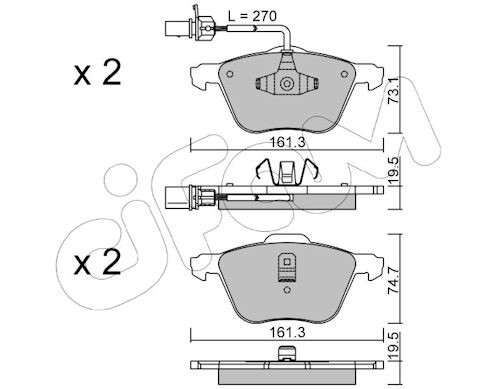 CIFAM Bremsbelagsatz, Scheibenbremse
