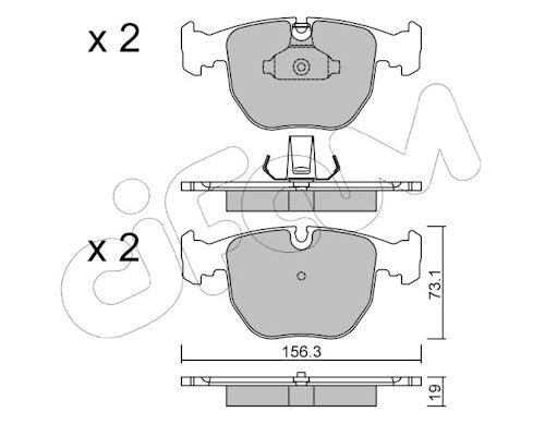 CIFAM Bremsbelagsatz, Scheibenbremse