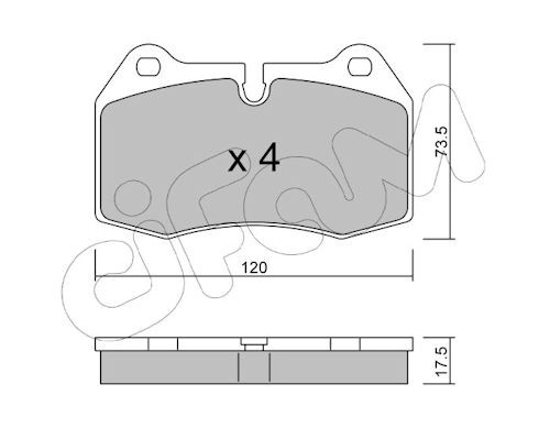 CIFAM Bremsbelagsatz, Scheibenbremse