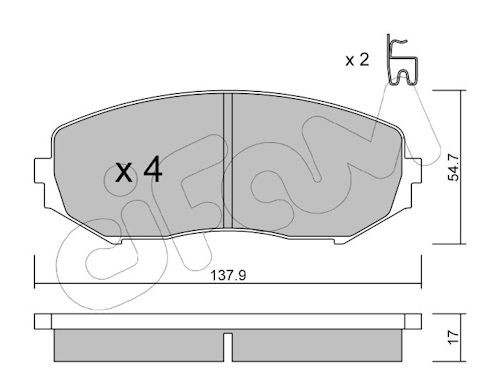 CIFAM Bremsbelagsatz, Scheibenbremse
