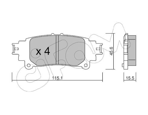 CIFAM Bremsbelagsatz, Scheibenbremse
