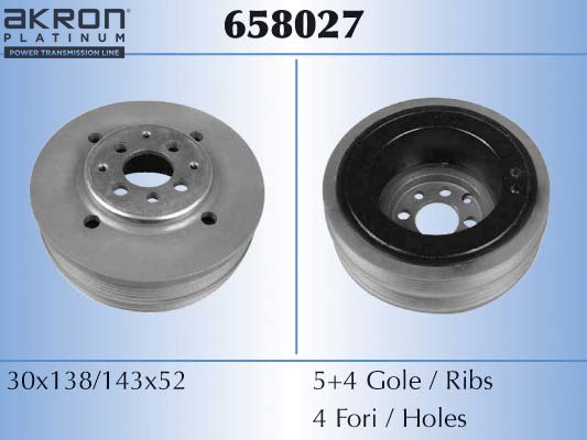 AKRON-MALÒ Riemenscheibe, Kurbelwelle