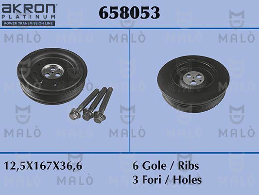 AKRON-MALÒ Riemenscheibe, Kurbelwelle