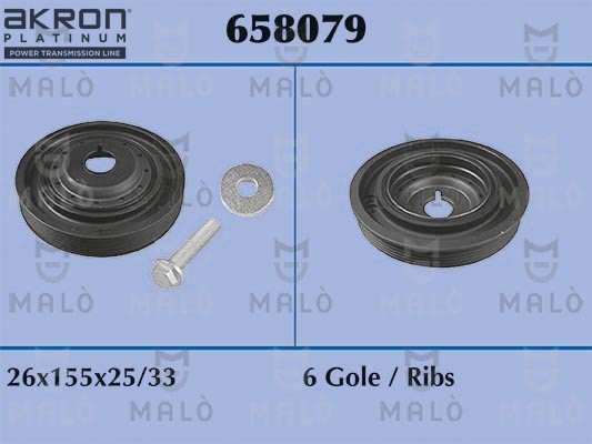 AKRON-MALÒ Riemenscheibe, Kurbelwelle