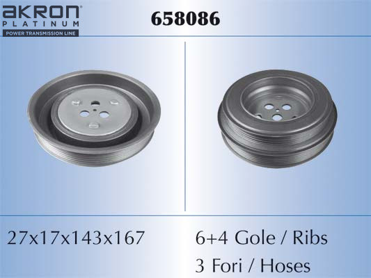 AKRON-MALÒ Riemenscheibe, Kurbelwelle