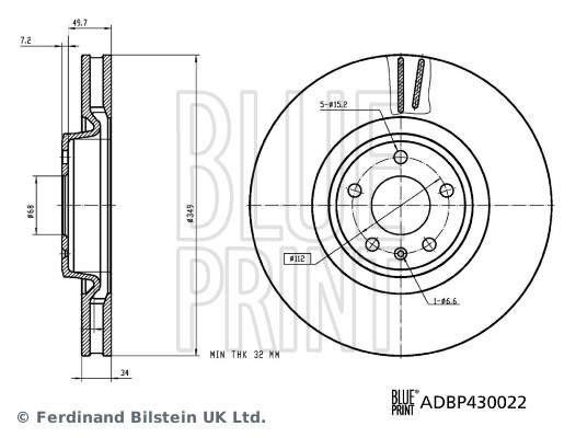 BLUE PRINT Bremsscheibe