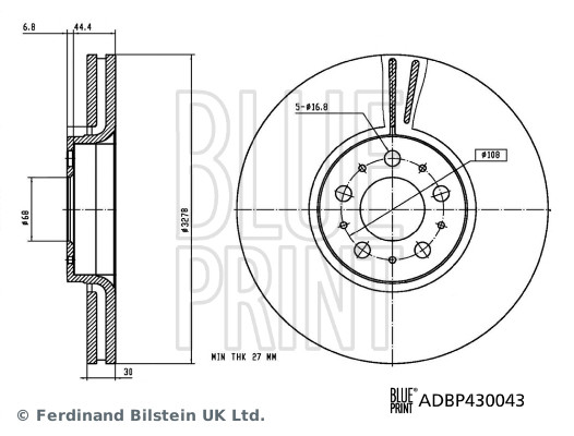 BLUE PRINT Bremsscheibe