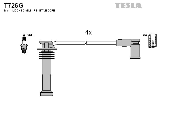 TESLA Zündleitungssatz