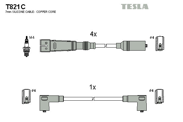 TESLA Zündleitungssatz