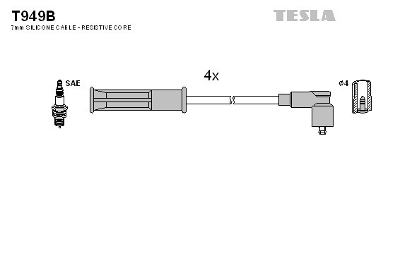 TESLA Zündleitungssatz