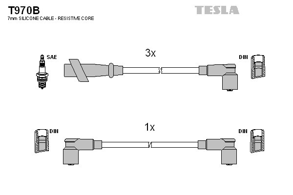 TESLA Zündleitungssatz