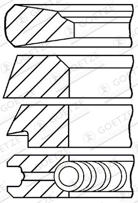 GOETZE ENGINE Kolbenringsatz