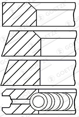 GOETZE ENGINE Kolbenringsatz